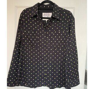 NWT Ace and Jig Alms Shirt in Black Dot